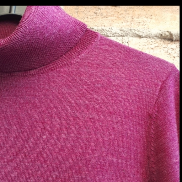 GAP 100% Merino Wool Turtleneck Sweater in Berrie - Picture 2 of 7